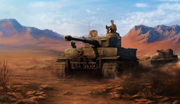 HOI4 console commands Rommel standing on top of a tank in the desert