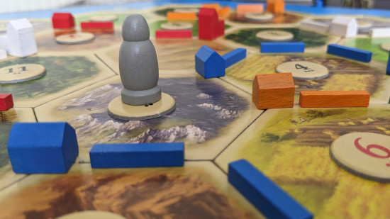 How to play Catan - photo of a game of Settlers of Catan