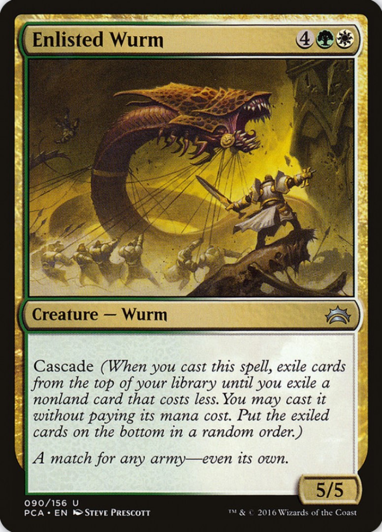 Enlisted Wurm, a card with MTG Cascade