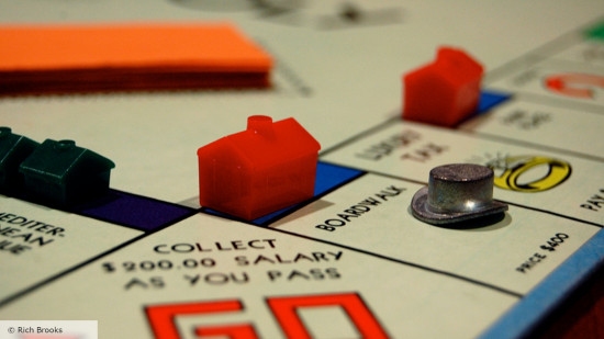 Monopoly rules - Rich Brooks photo of a red Monopoly house on the Boardwalk square