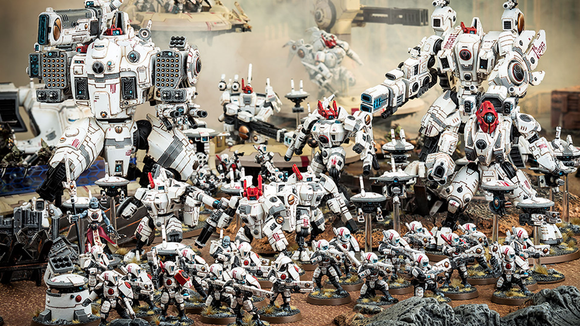 40k - Tau White Army - Minis For War Painting Studio