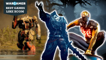 A montage of photos from the best games like XCOM - a Battletech Battlemech, an undead knight from King Arthur: Knight's Tale, and Spiderman from Marvel's Midnight Suns