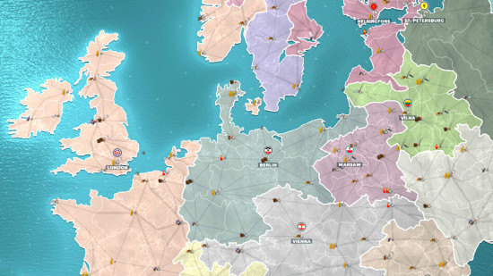 Best grand strategy games - Supremacy 1914 screenshot showing the in game map of Europe