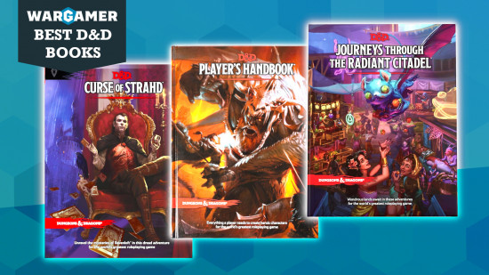 Curse of Strahd, the Player's Handbook, and Journeys Through the Radiant Citadel, three of the best DnD books