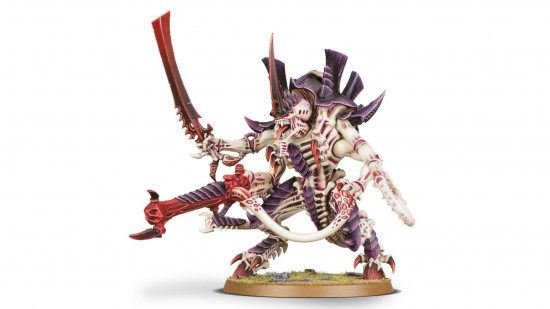 Warhammer 40k Tyranids Hive Tyrant - a huge monster, armed with a bone sabre, lashwhip, and a long-range venom cannon