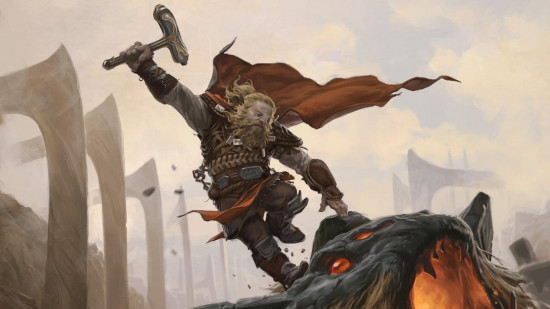 Wizards of the Coast art of a Dwarf DnD Barbarian 5e