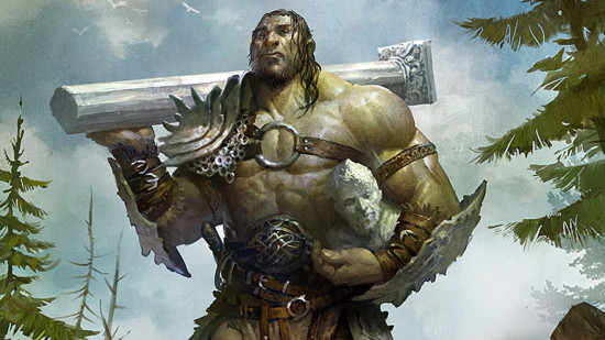 DnD Barbarian 5e - Wizards of the Coast art of a green giant