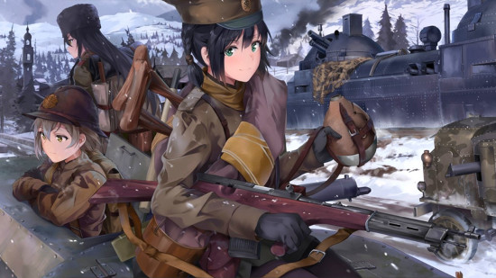 Best Hoi4 mods guide - Anime History screenshot showing artwork of female anime Soviet soldiers