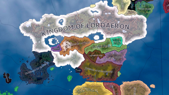 Best Hoi4 mods guide - Hearts of Azeroth screenshot showing the map of Azeroth including Lordaeron