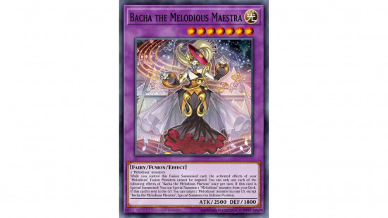 The Yugioh card Bacha the Melodious Maestra
