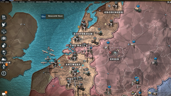 Best free war games guide - Iron Order 1919 screenshot showing an alternate WW1 map of Germany