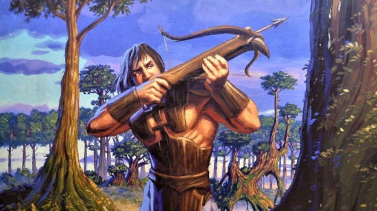 DnD character builds - Wizards of the Coast art of a human holding a crossbow