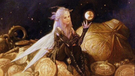 DnD magic items - Wizards of the Coast art of a pixie gazing at a pearl