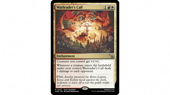 How to play MTG - an encharntment card, Warleader's call