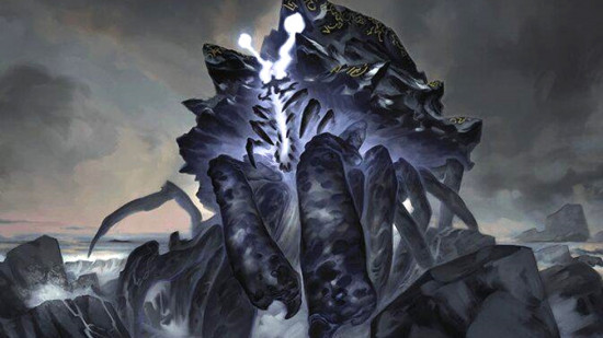 MTG art showing a big black crab with scary eyes