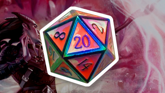 DnD Buzzfeed Magic and Stuff - photo of a pink Dungeons and Dragons d20