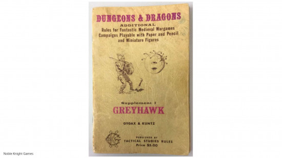 DnD editions Original Dungeons and Dragons Greyhawk supplement