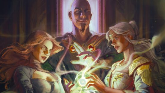 Wizards of the Coast art of the Wizards Three from DnD Vecna Eve of Ruin