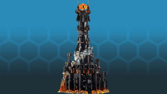 Lego Barad Dur set - a great black fortress topped with a giant red eye
