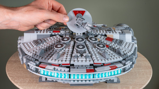 Lego Star Wars: Millennium Falcon review image showing the rear end of the ship.