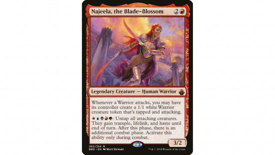 The MTG card Najeela The Blade-Blossom