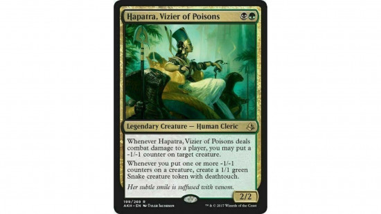 The MTG card Hapatra Vizier of Poisons