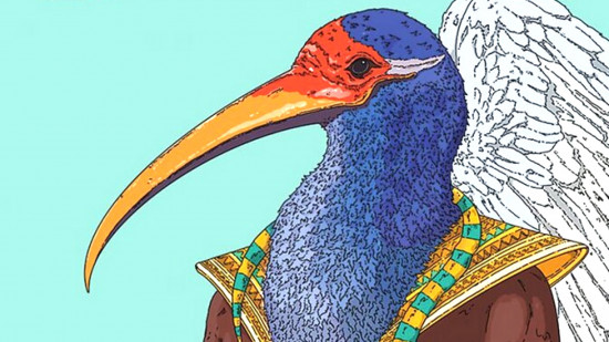 MTG Modern Horizons art showing a big blue bird with a long beak