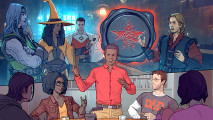 One DnD backwards compatibility with 5e explained - Wizards of the Coast artwork showing a DnD party of players and their fantasy characters