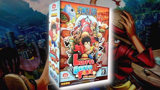One Piece board game reveal - Kessco image showing the box art for the new One Piece board game, overlaid on One Piece art