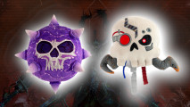 Warhammer 40k plushies wave 2 revealed - Games Workshop images showing two new large-scale Warhammer plushies, a servo skull and the Purple Sun of Shyish from Age of Sigmar