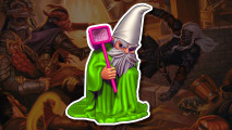 DnD mini of Crawly the Tiktok Gnome Wizard by Twin Goddess Miniatures