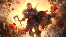 MTG Assassins Creed art showing a viking main character
