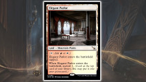 The MTG card Elegant Parlor with additional artwork in the background