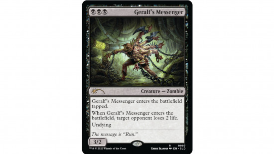 The MTG card Geralf's Messenger