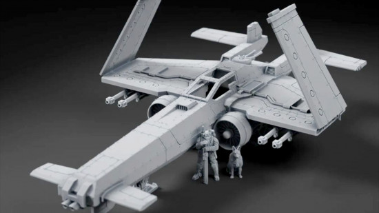 Warhammer 40k X-wing-style fighter plane by Mortian Tank