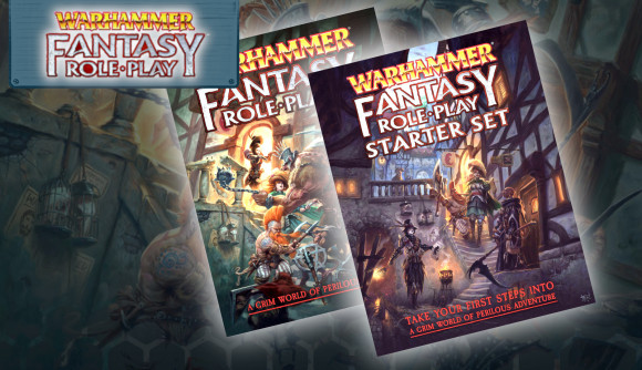 Warhammer Fantasy Roleplay Deal - Cubicle 7 artworks showing the covers of the WFRP core rulebook and starter set